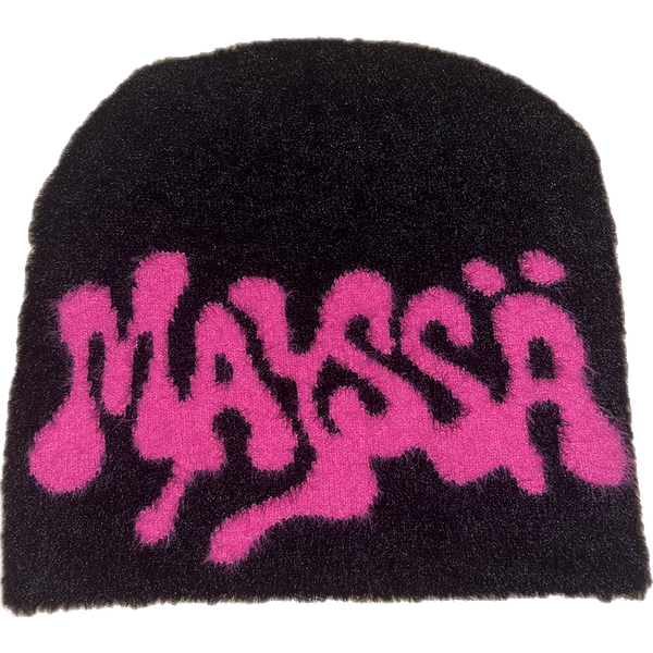 mayssa mohair beanie (pink neon)